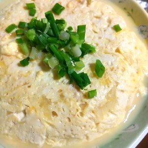 レンジで簡単！ヘルシー♡豆腐と卵のふわふわ蒸し